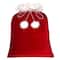Red & White Deluxe Santa Bag With Fur Cuff, 42" x 32"